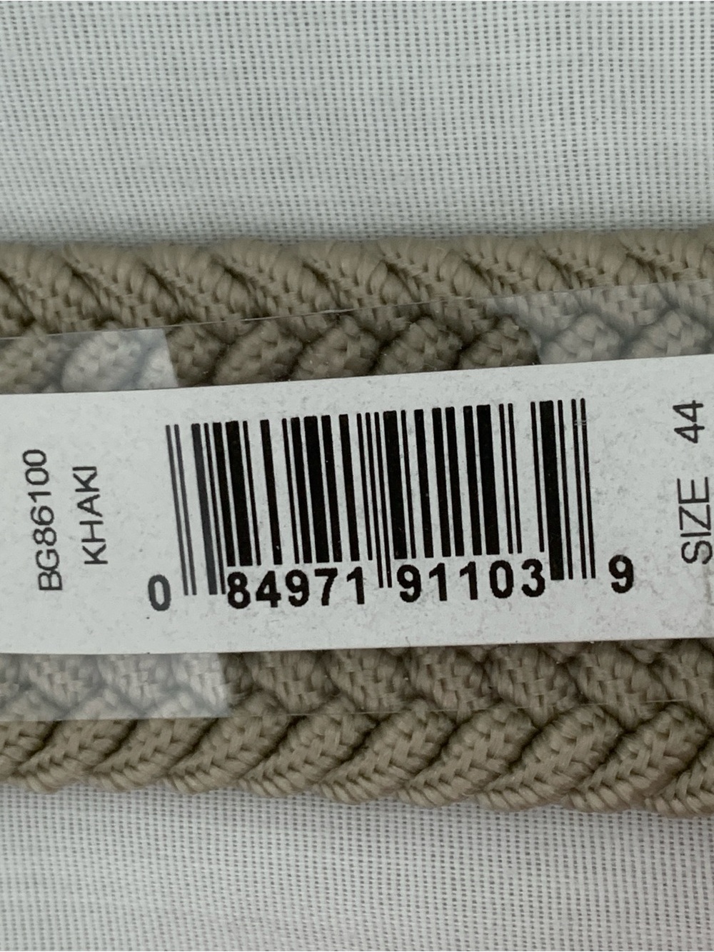 Grand Slam NWT Men's Braided Stretch Golf Belt Khaki Beige Tan Size 44 - Picture 2 of 5